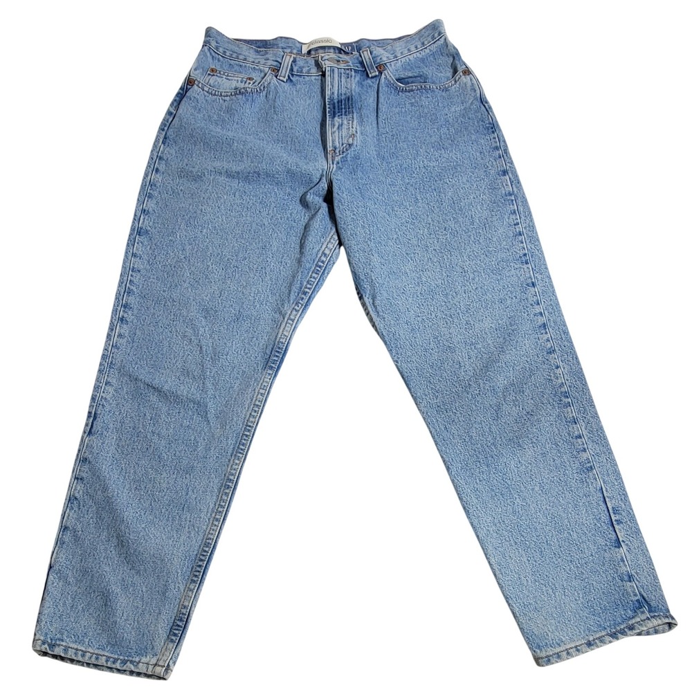 Gap Blue Jeans Classic Fit Light Wash High Rise Straight Leg Denim‎ 10/30
